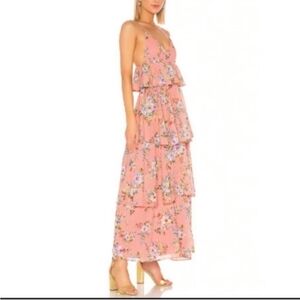 House of Harlow x Revolve Nel Dress Floral Tier Ruffle Spaghetti Strap Small